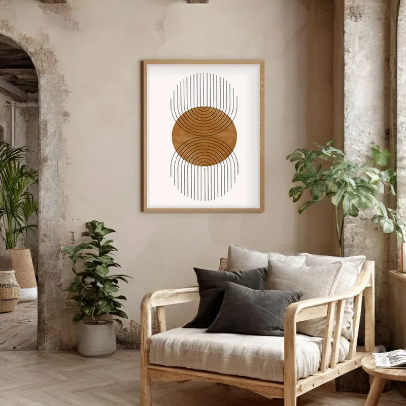 Terra Balance Canvas Wall Painting With Brown Frame media 5