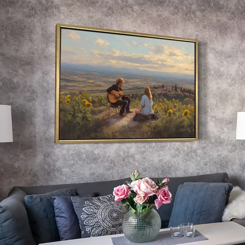 Golden Rhythm Canvas Wall Painting With Frame media 6