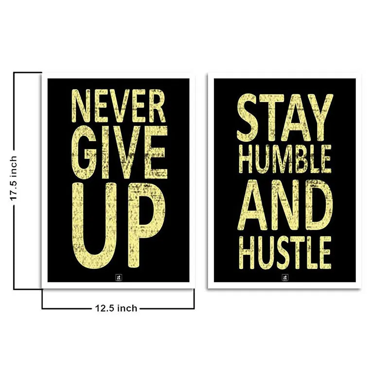 Humble & Hustle Wall Art - Set Of Two media 6