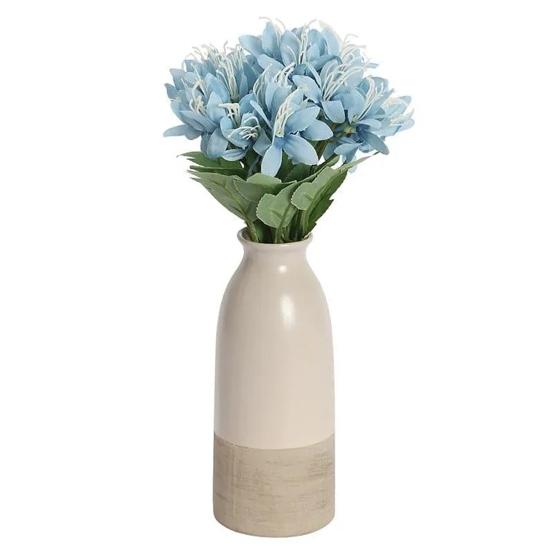 Faux Amaryllis Daisy Bunch (Blue) - Set Of Two media 3