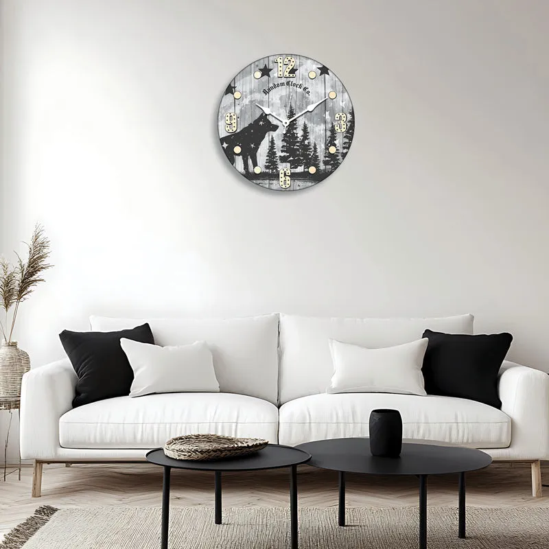 Sveglia Analog Wooden Wall Clock media 4