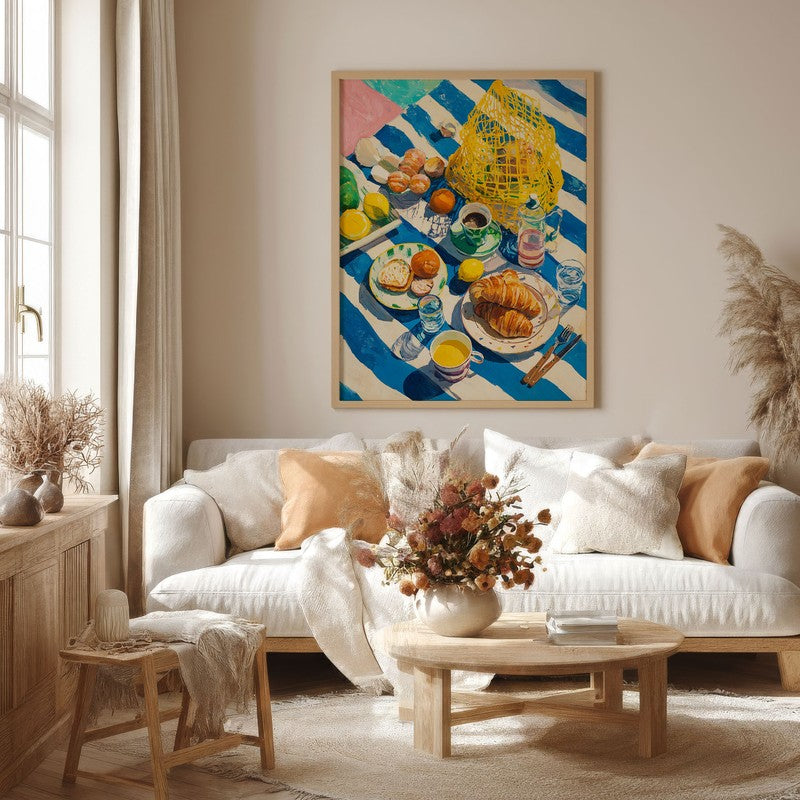 Feastiva Canvas Wall Painting With Brown Frame