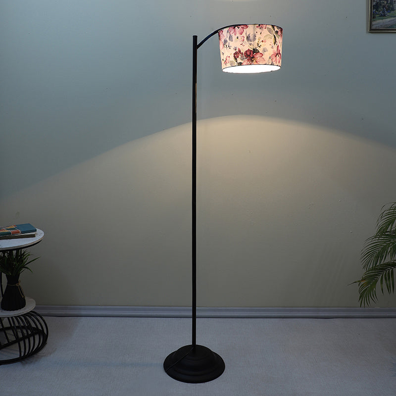 Lumikko Printed Arched Iron Floor Lamp