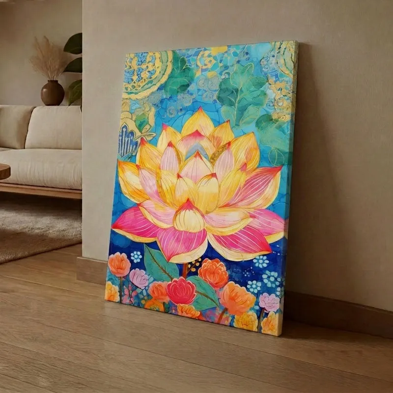Dreamscape Lotus Wall Art Without Frame media 1