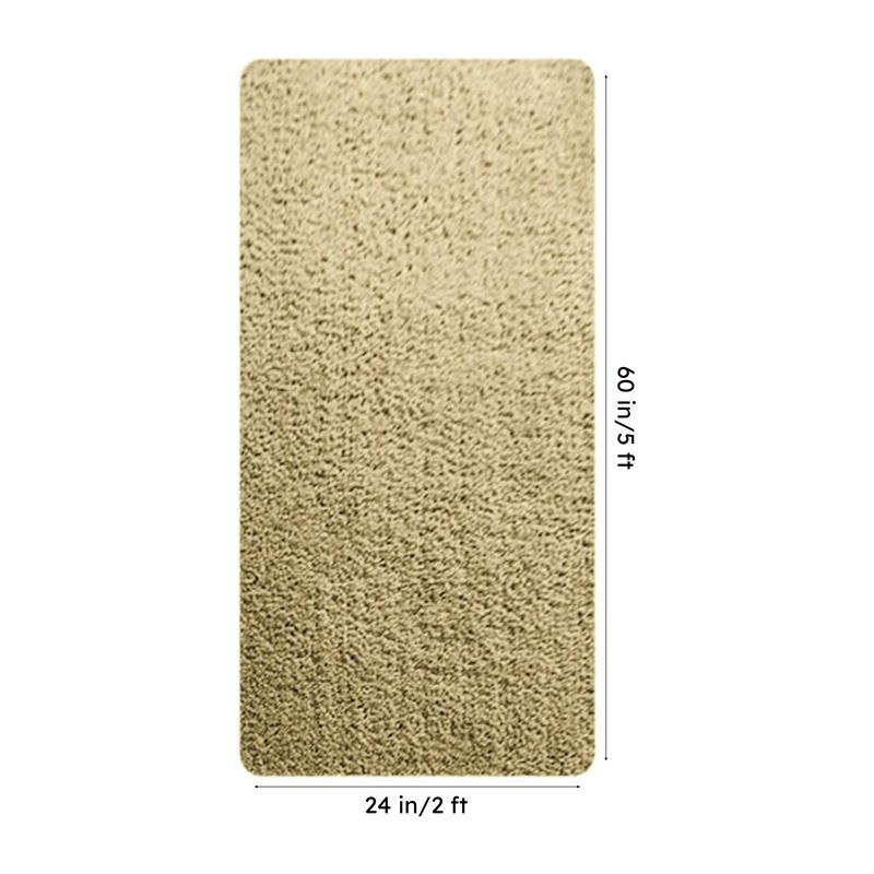 Nuo Luxe Micro Fiber Runner Rug - Dull Gold media 8
