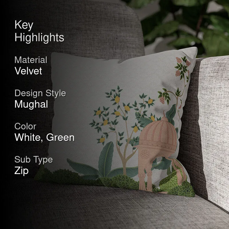 Royal Rajwada Printed Velvet Cushion Cover media 2