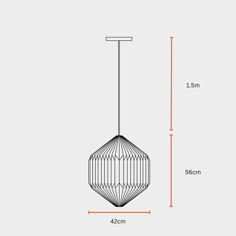 Fig Living Oblong Ceiling Lamp - Active Orange media 11