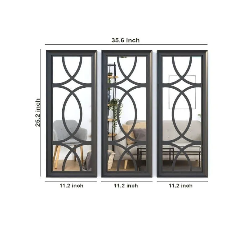 Escot Decorative MDF Wall Accent (Black) - Set Of Three media 6