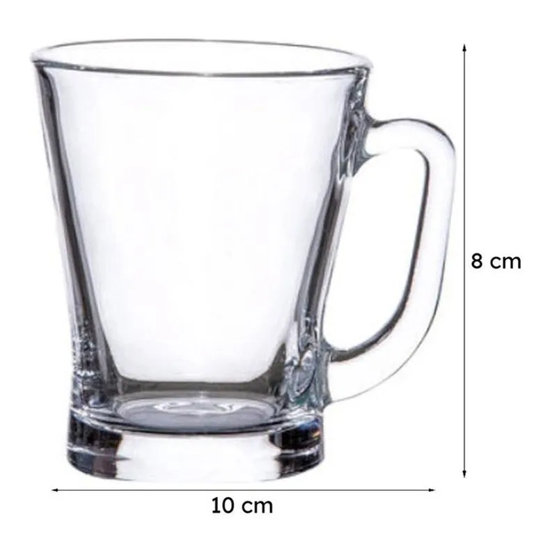 Elisabetho Glass Tea Cup (230 mL Each) - Set of Six media 6