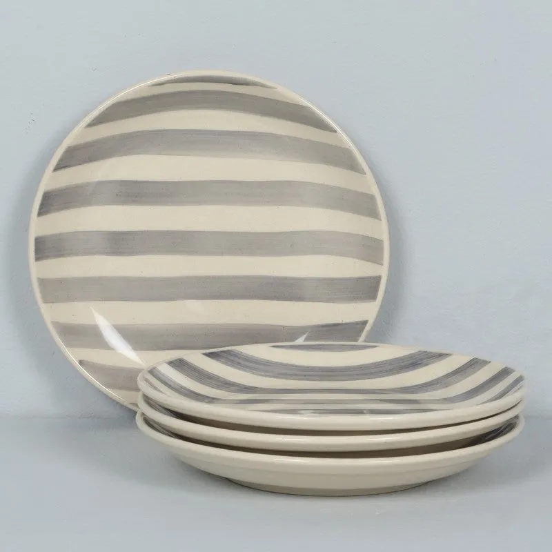 Cuisia Ceramic Quarter Plates(Grey,White) - Set Of Four media 3
