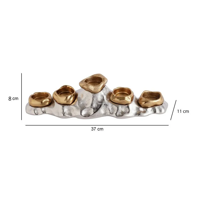 Modern Floral Candle Holder - Gold media 7