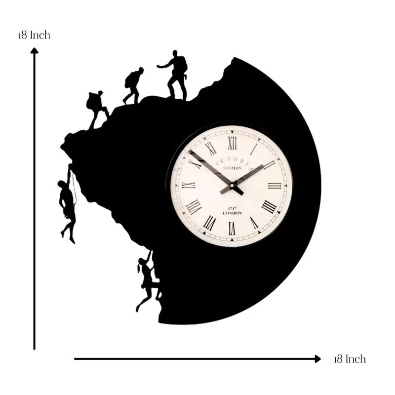 Cliffora Steel Analog Wall Clock - Black media 7