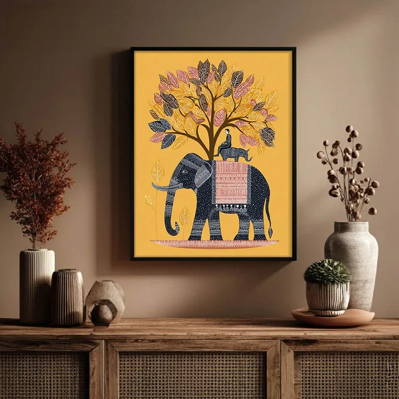 Gajtara Canvas Wall Painting With Black Frame media 5
