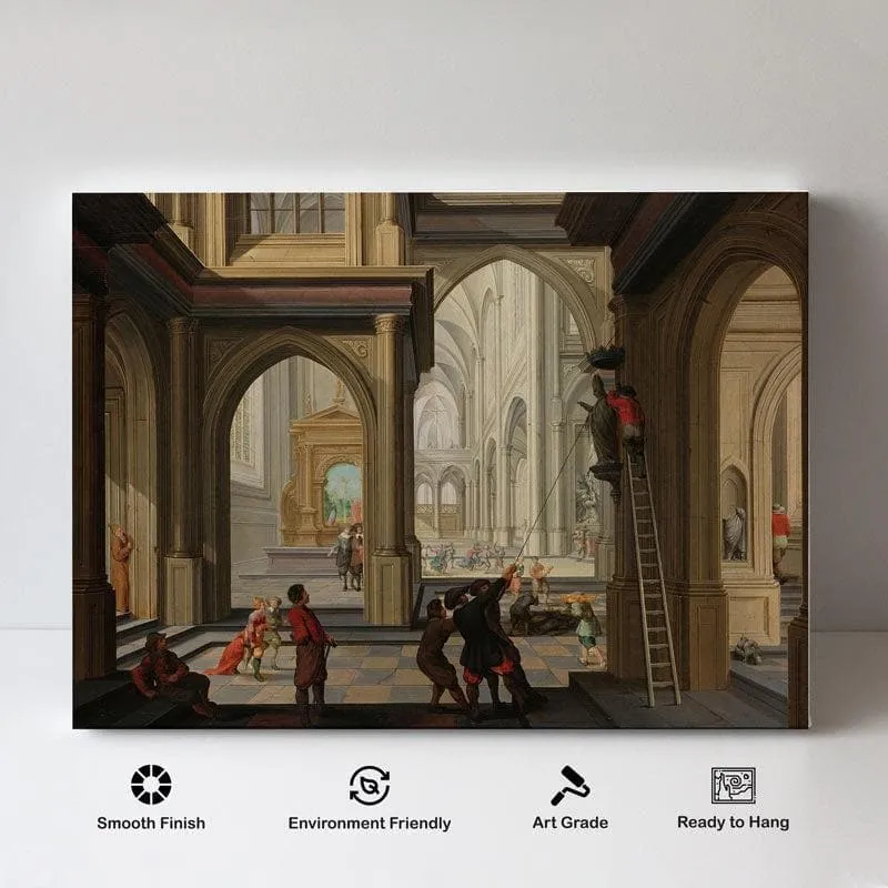 Gothic Architecture Canvas Wall Painting - Gallery Wrap media 4