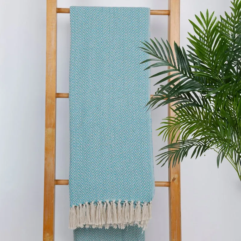 Wheat Hug Throw - Blue media 4