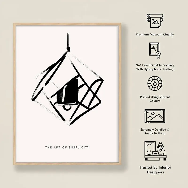 Suspended Calm Canvas Wall Painting With Brown Frame media 10