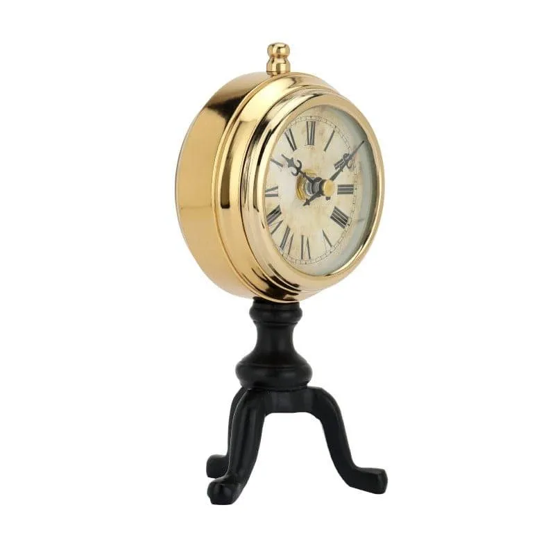 Bastien Table Clock - Gold & Black media 4