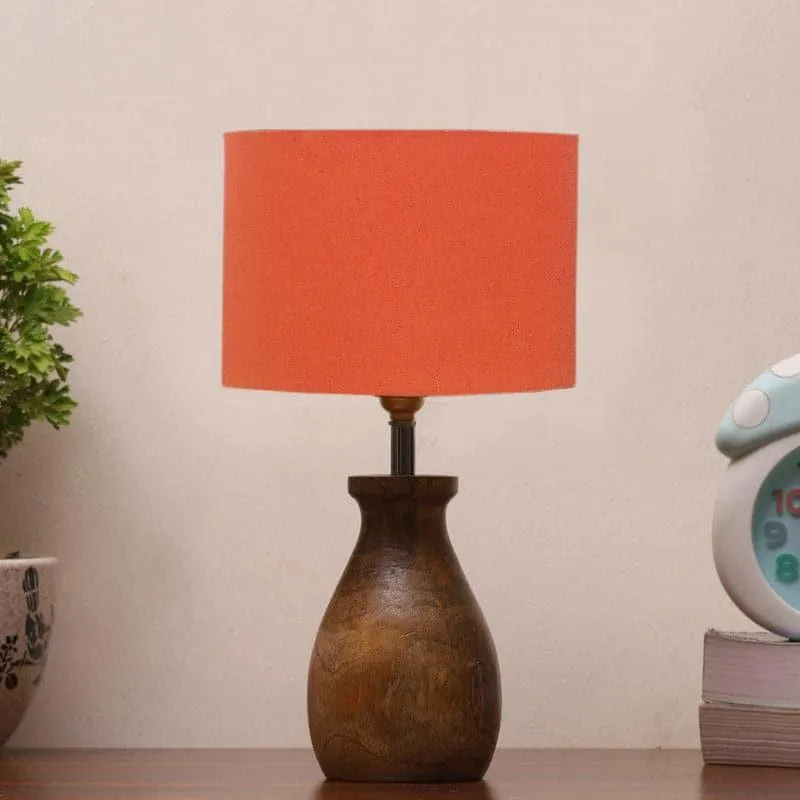 Sheldo Fabric Table Lamp - Orange,Brown media 3