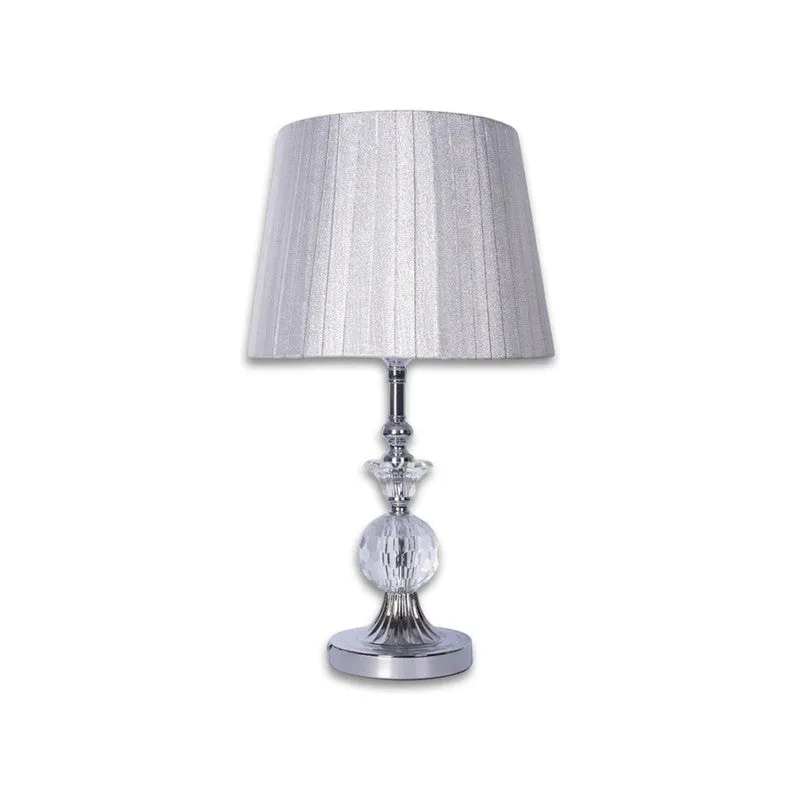 AarviDecor Dempsey Classic Steel Table Lamp - Silver media 7