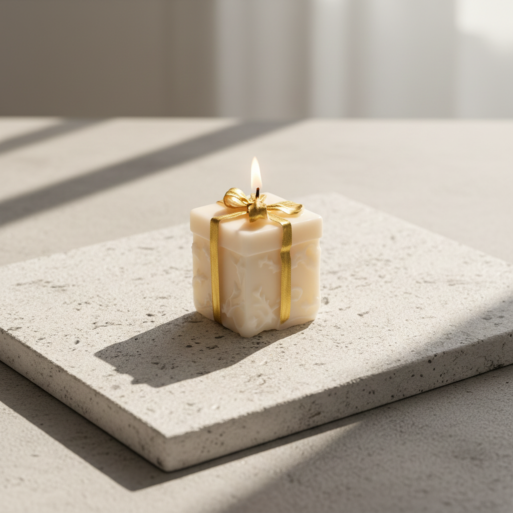 Festive Glow Square Pillar Scented Candle