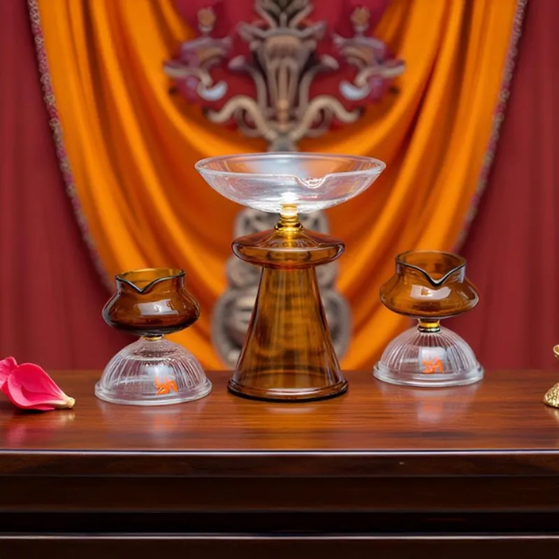 GlowKriti Ethnic Decorative Diya -3 Piece Set media 5