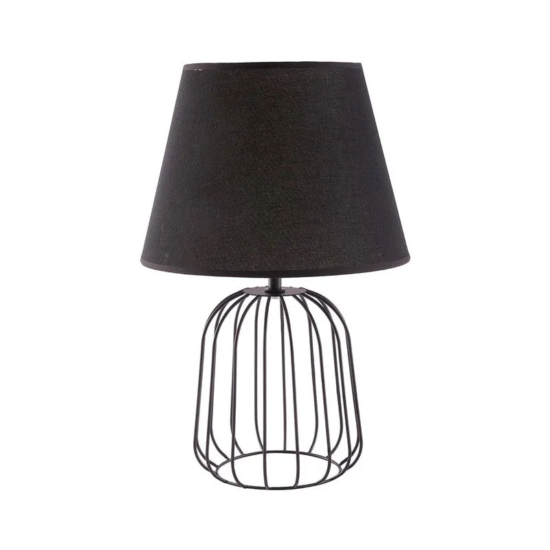 AarviDecor Valen Designer Fabric Table Lamp - Black media 4