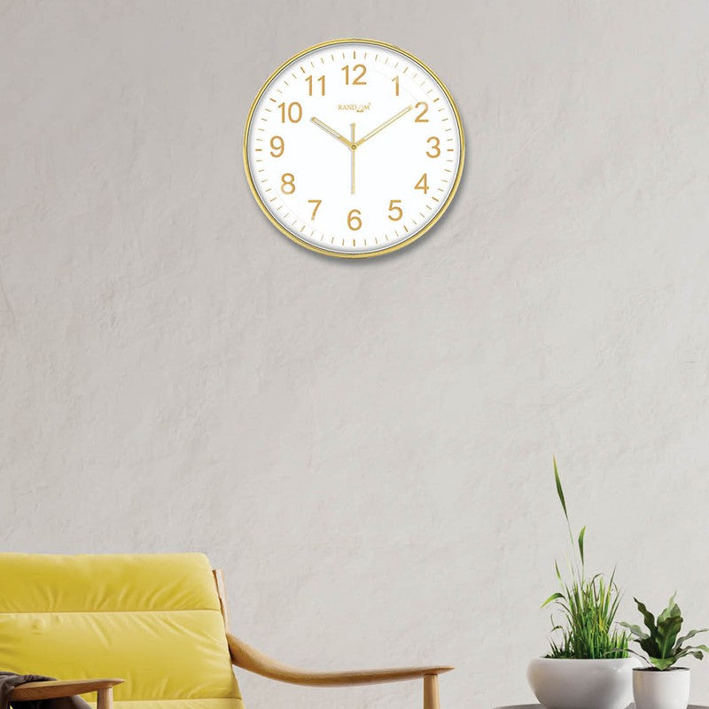 Goldenora Premium Silent Sweep Wall Clock - White