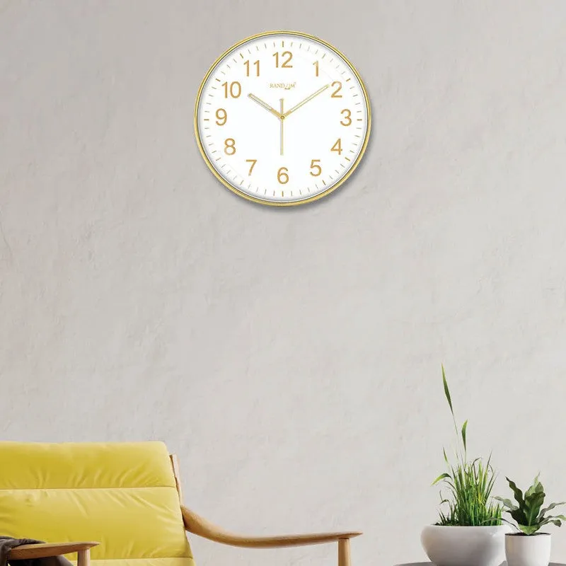 Goldenora Premium Silent Sweep Wall Clock - White media 1
