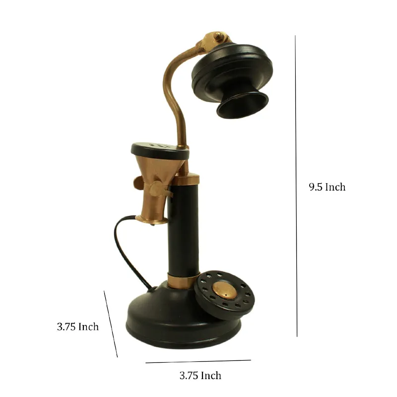 Roma Antique Telephone Showpiece -  Antique Gold & Black media 5