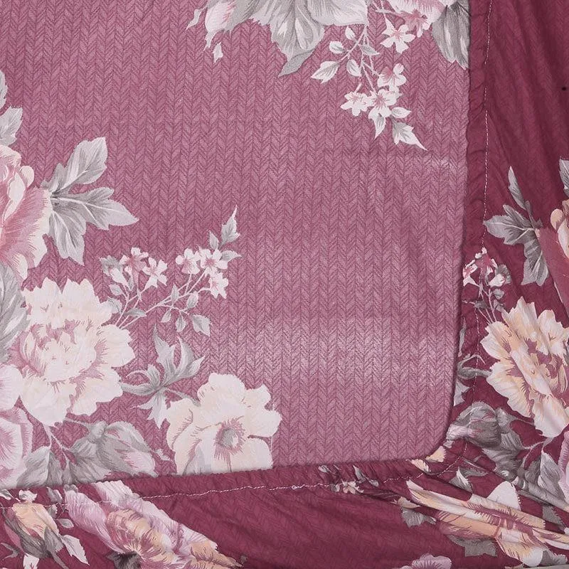 Maroon Melata Bedsheet - 180 GSM media 4