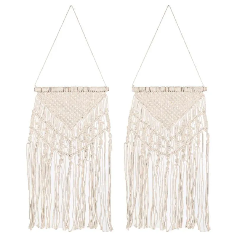 Melle Macrame Cotton Wall Accent - Set Of Two media 4