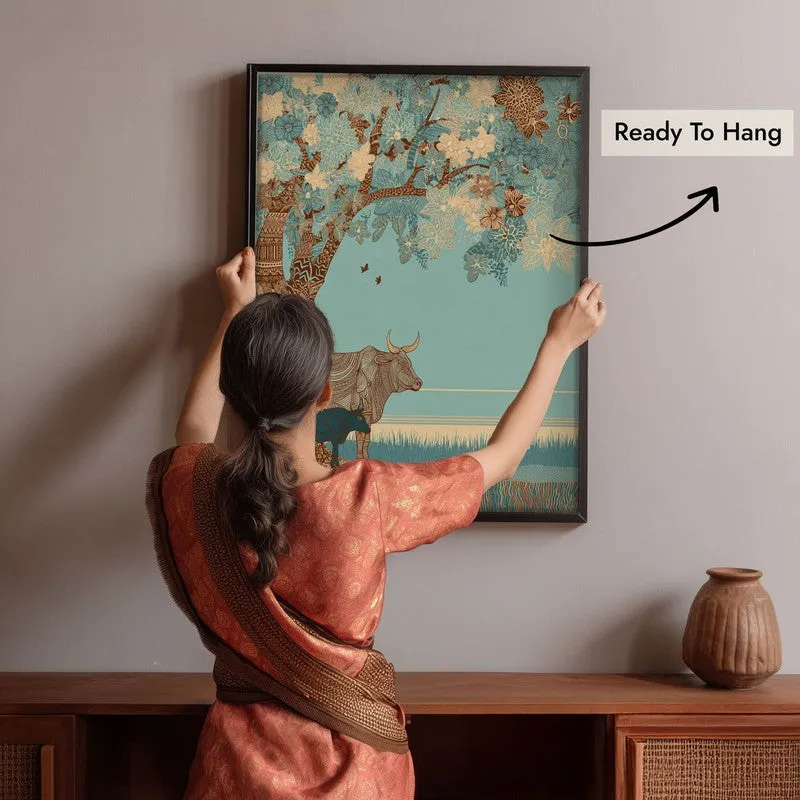 Shantivan Canvas Wall Painting With Black Frame media 9