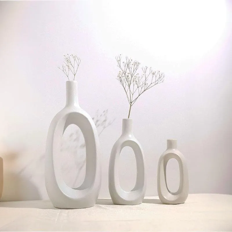 Gunnen Vases (White) - Set of Three media 1