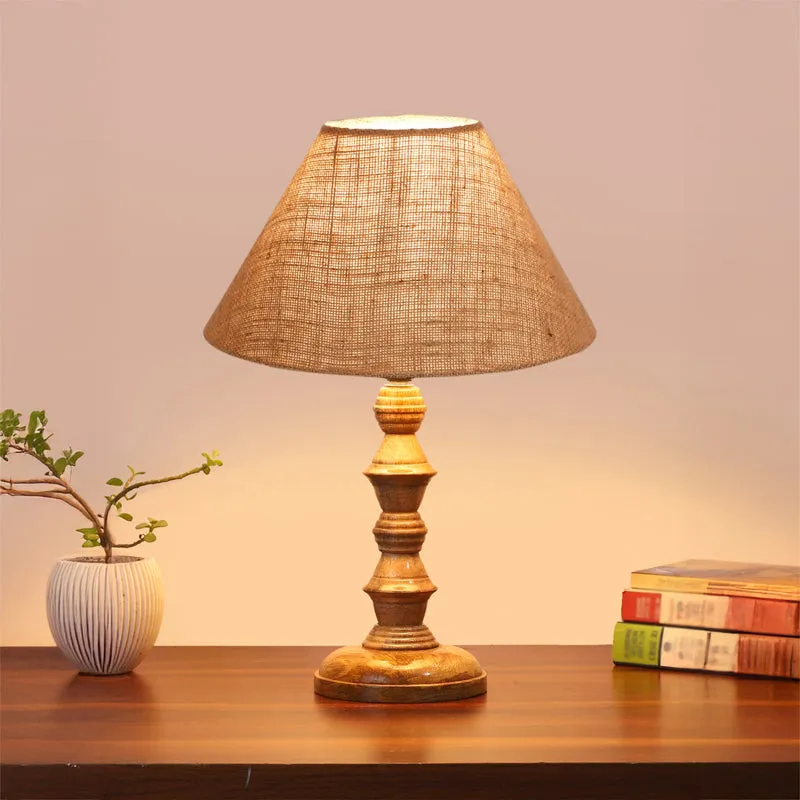 Sienna II Timber Wooden Table Lamp - Brown media 2