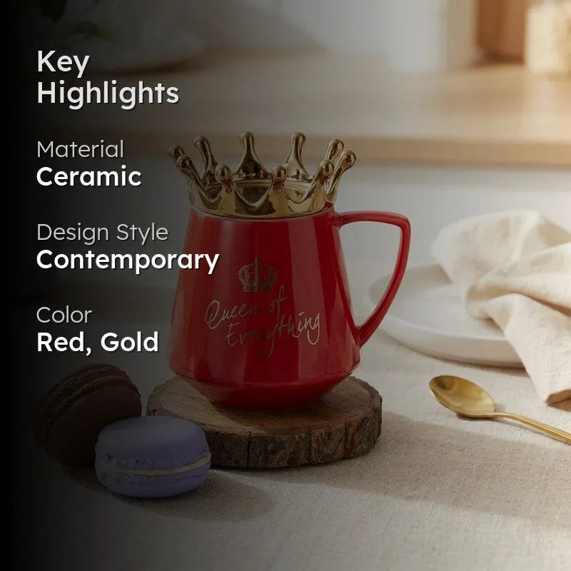 Highlight image showing ceramic material, contemporary style, and red gold colour