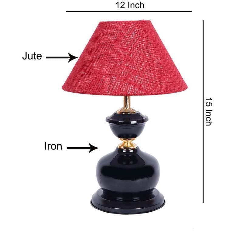 Curves Cotton Table Lamp - Pink - Red,Black media 5
