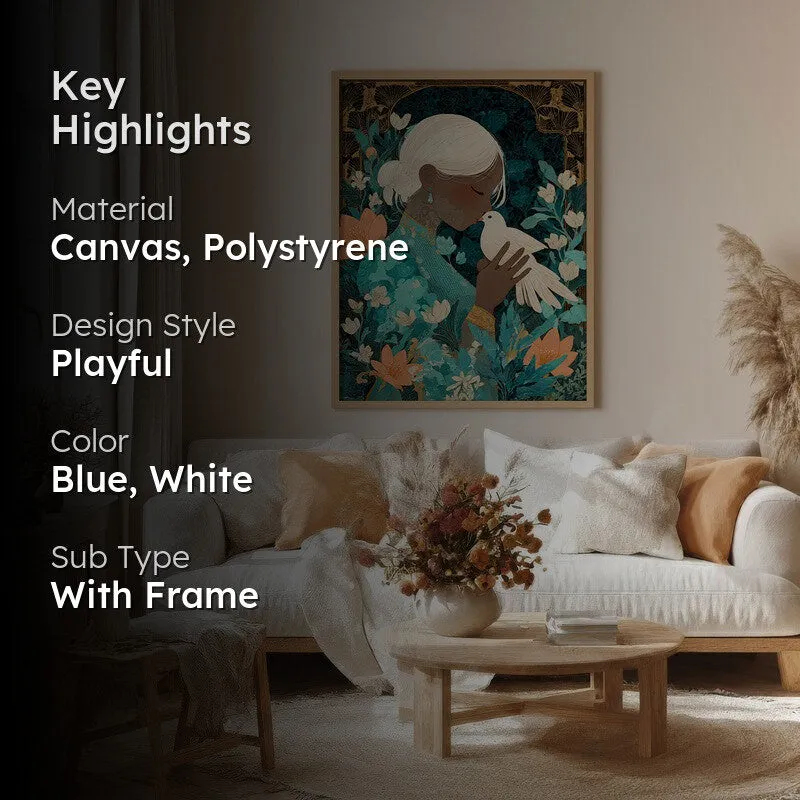 Miraye Canvas Wall Painting With Brown Frame media 2