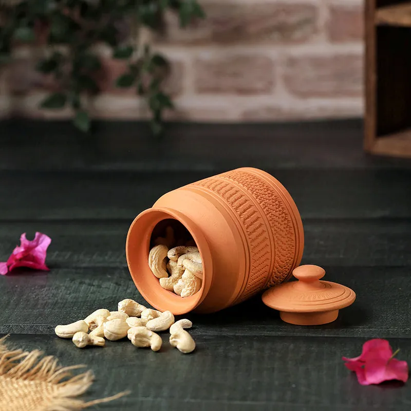 Clay Curve Terracotta Jar - 420 mL media 4