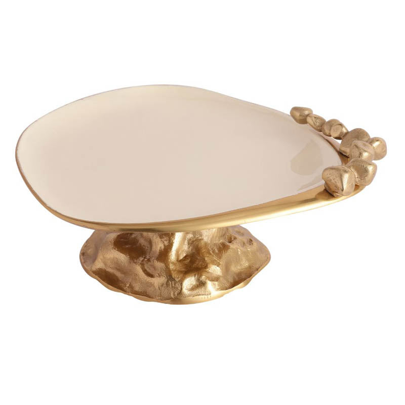 Gush Cake Stand - Gold & White media 7