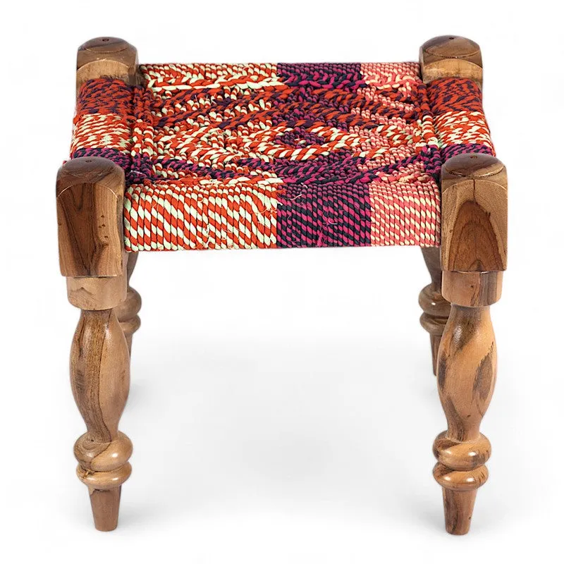 Ivaro Sheesham Wooden Stools (Multicolor) - Set Of Two media 3