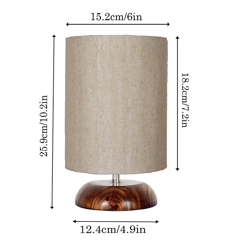 Oleda Disc Wooden Table Lamp - Beige,Brown media 5