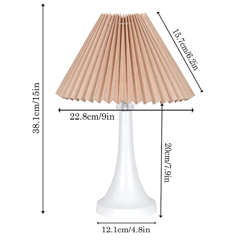 Aneiro French Pleat Metal Table Lamp - Beige,White media 5