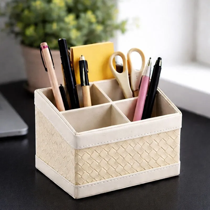 AarviDecor OfficeEase Faux Leather Desk Organizer media 4