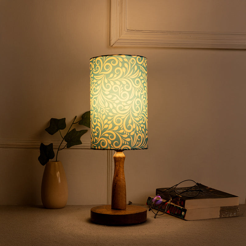 Ethnic Waves Fabric Table Lamp - Blue