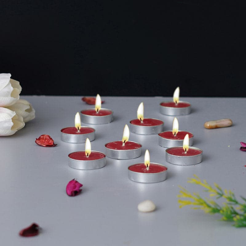 Sepova Rose Scented Tealight Candle - Set Of Ten media 3