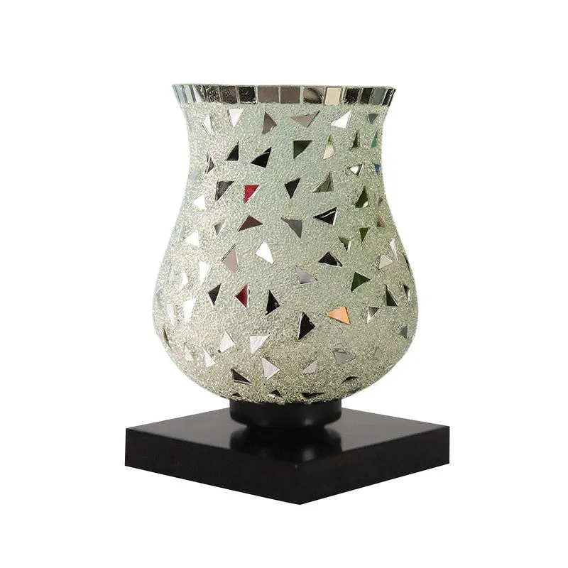 Elunor Mosaic Glass Table Lamp With Wooden Base - Multicolor media 5