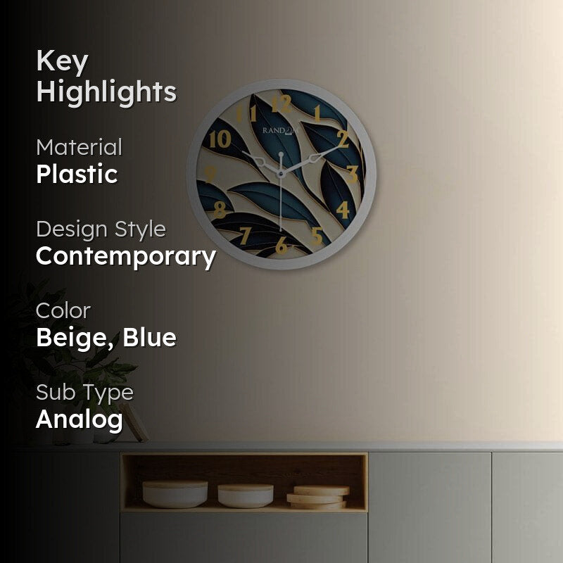 Tropical Leaf Tango Wall Clock media 2