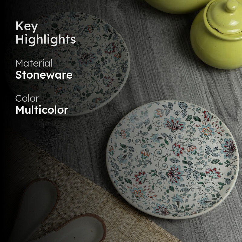 Exora Floral Quarter Plate - Set Of Two media 2
