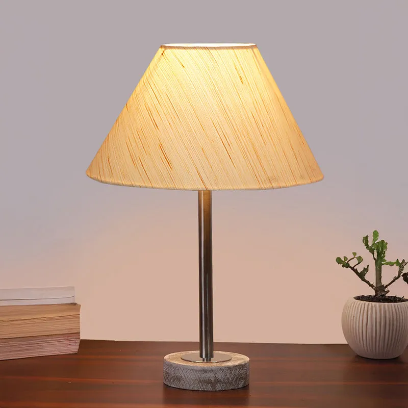 Cotin II Rodin Wooden Table Lamp - OffWhite,Silver,White media 2