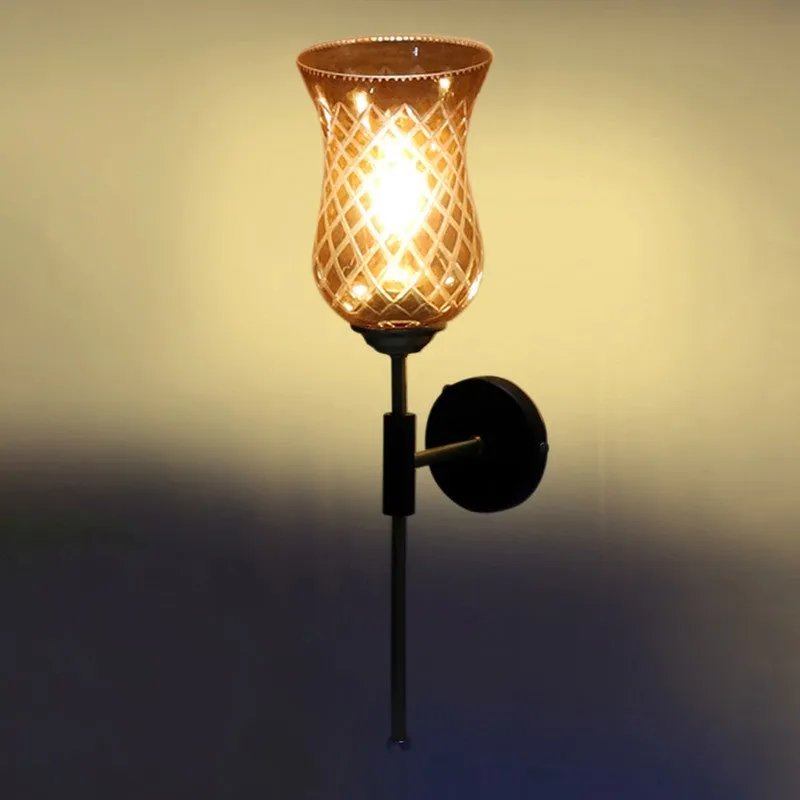 Honey Glow Decorative Glass Wall Lamp media 8